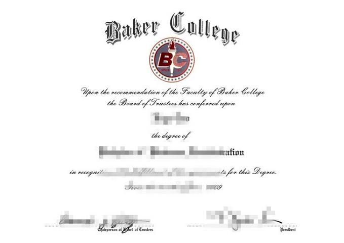 贝克学院克林顿乡毕业证制作 Baker College of Clinton Township Diploma