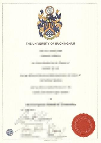 白金汉大学毕业证制作 University of Buckingham Diploma