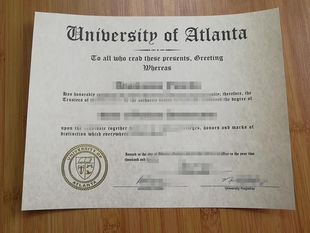 亚特兰大大学毕业证制作 University of Atlanta Diploma