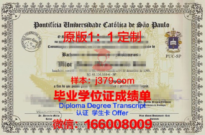圣保罗天主大学学位证书(圣保罗大学专业排名)
