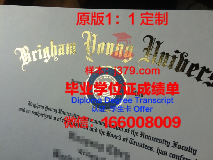 杨百翰大学diploma证书