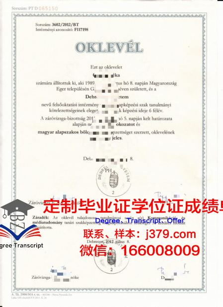 德布勒森大学学位成绩单定制:专业与诚信的完美结合