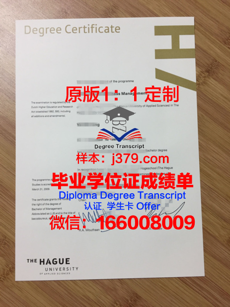 海牙酒店学院毕业证书图片(海牙音乐学院官网)