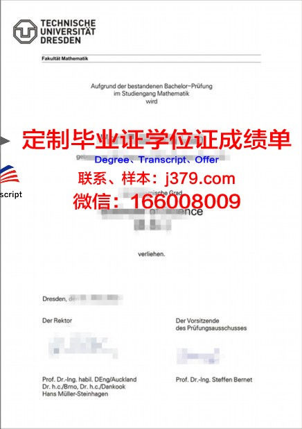 德累斯顿工业大学毕业证(德累斯顿工业大学毕业证长啥样)