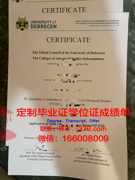 德布勒森大学学位成绩单定制:专业与诚信的完美结合